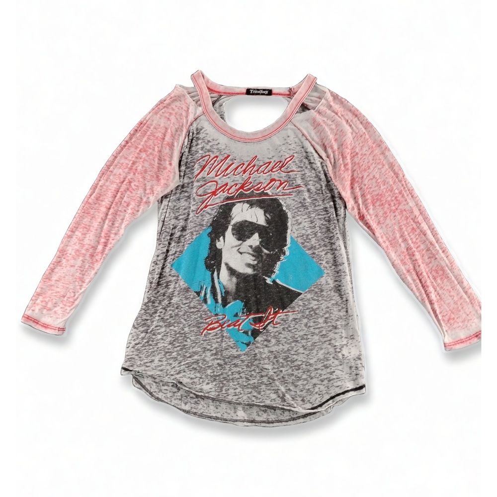 Grunge Streetwear Chaser Michael Jackson Beat It Top Small Burnout Raglan